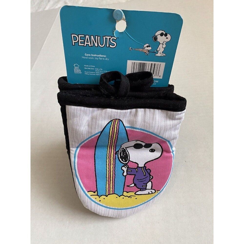 Peanuts Snoopy Joe Cool Surfboard Kitchen Oven Mini‎ Mitts 2 Pack Beach Summer